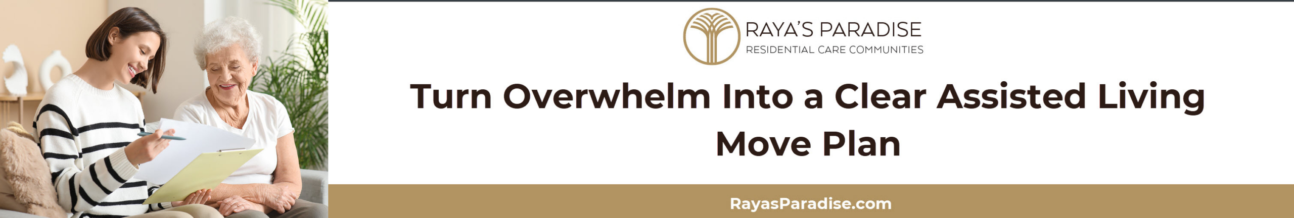 This section describes family planning steps for an assisted living move, including timelines, roles, and task lists.