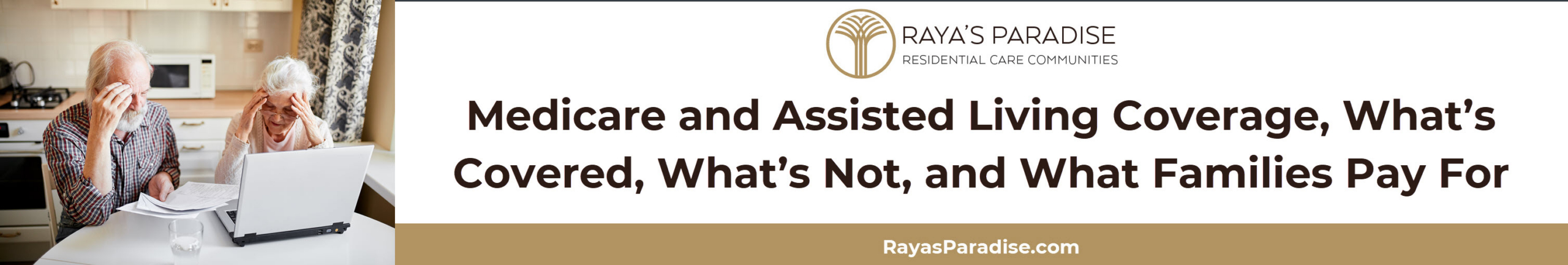 Medicare and Assisted Living Coverage This section describes Medicare coverage limits for assisted living and shows a family reviewing benefit documents together.