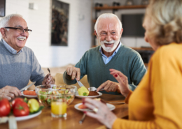 Seniors Eating at Assisted Living Community