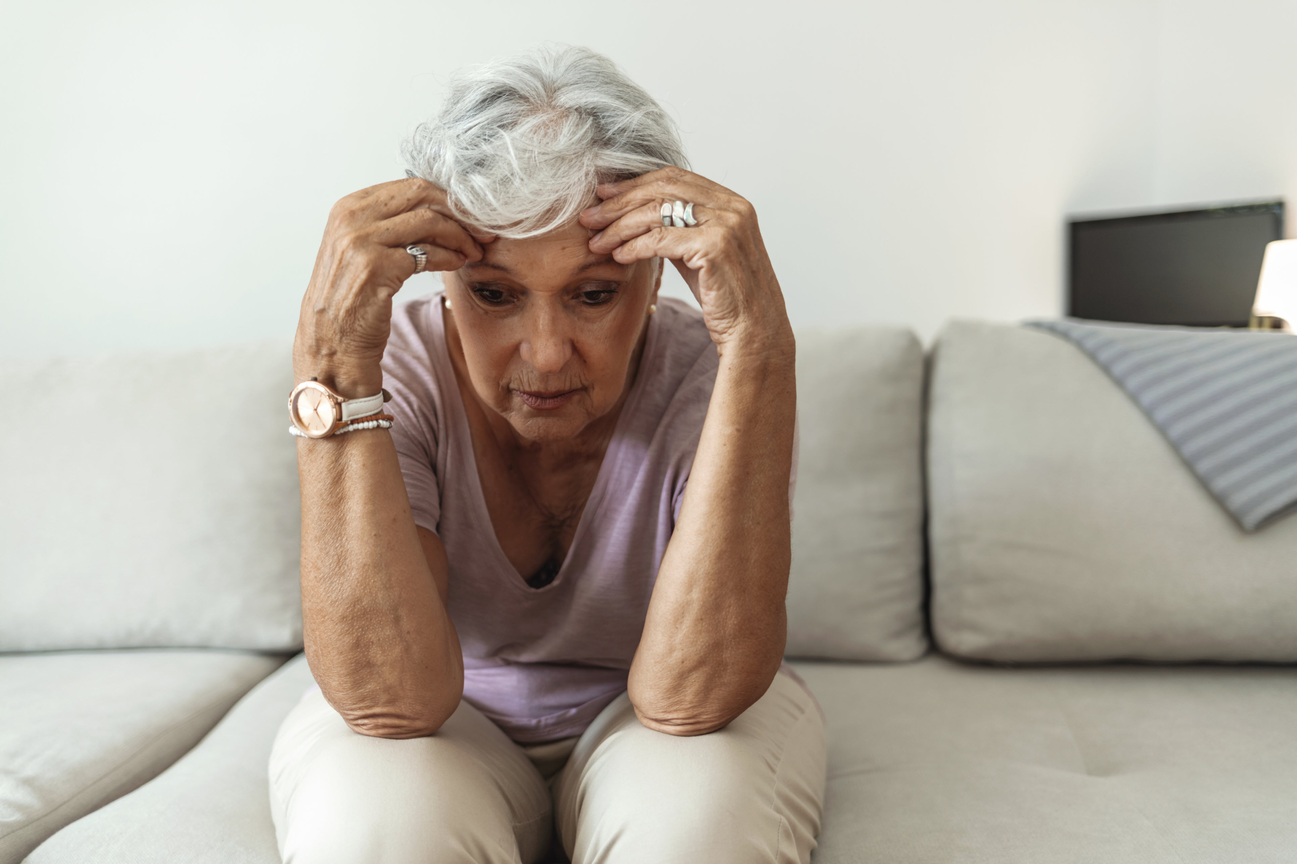 Senior Caregiver Experiencing Burnout Symptoms