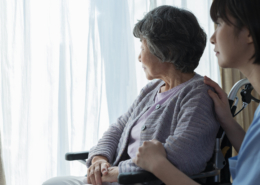 Elderly Mom with Caregiver