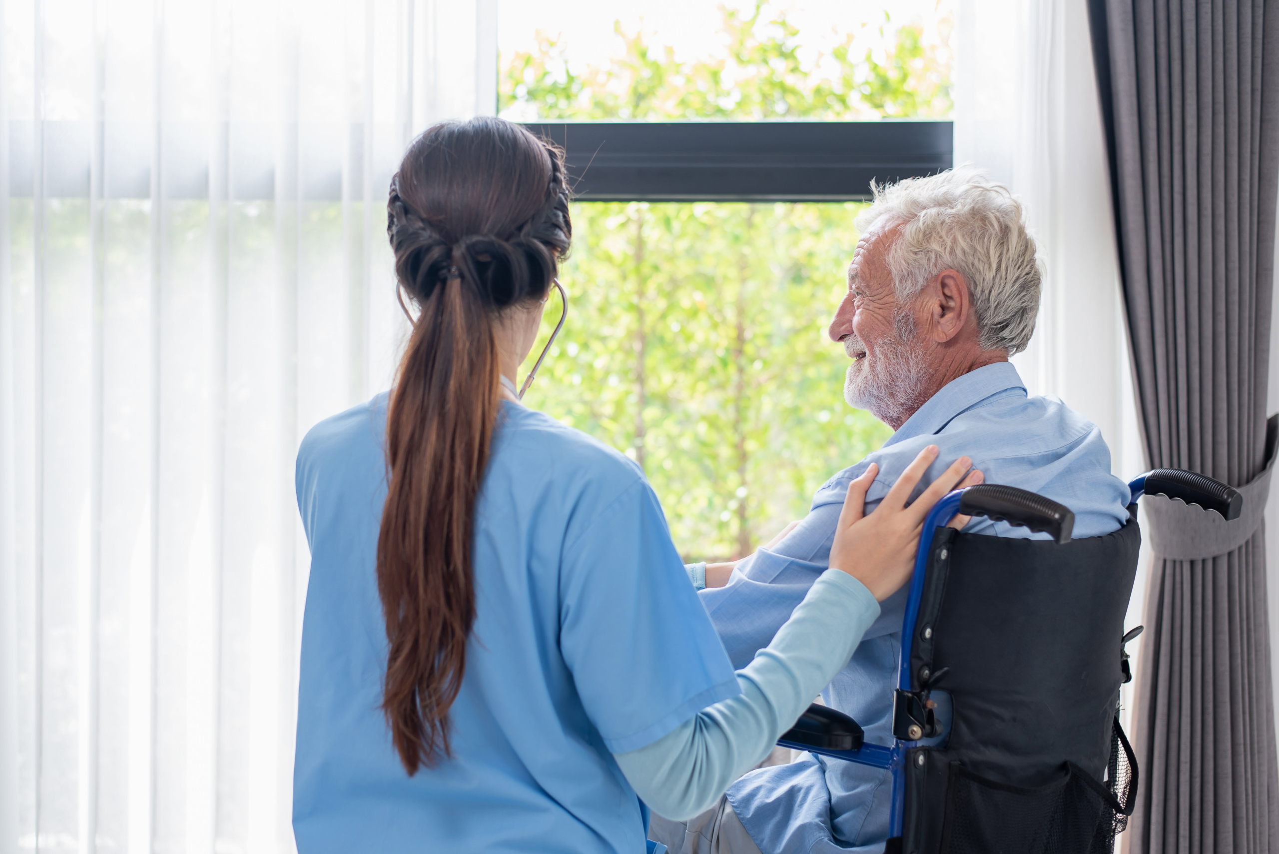 Caregiver with Dementia Patient