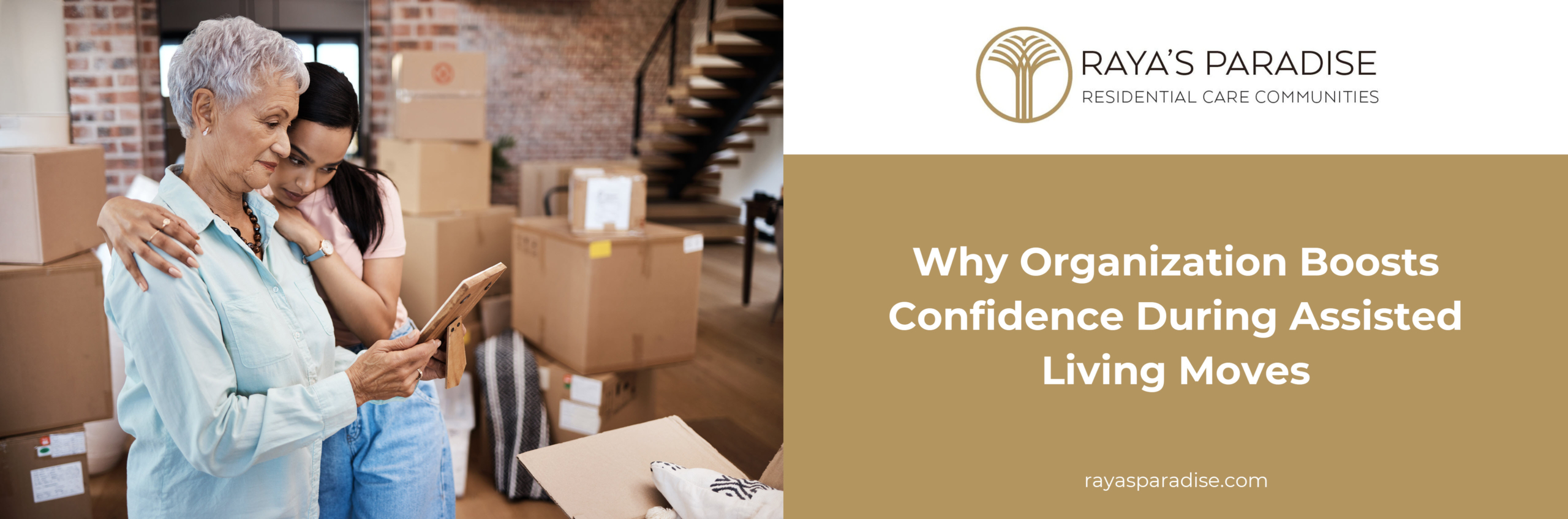 A caregiver reviews a detailed moving checklist with a senior who is preparing to transition into an assisted living community.