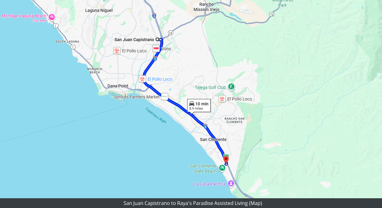 San Juan Capistrano to Raya's Paradise Directions San Juan Capistrano to Raya's Paradise Directions