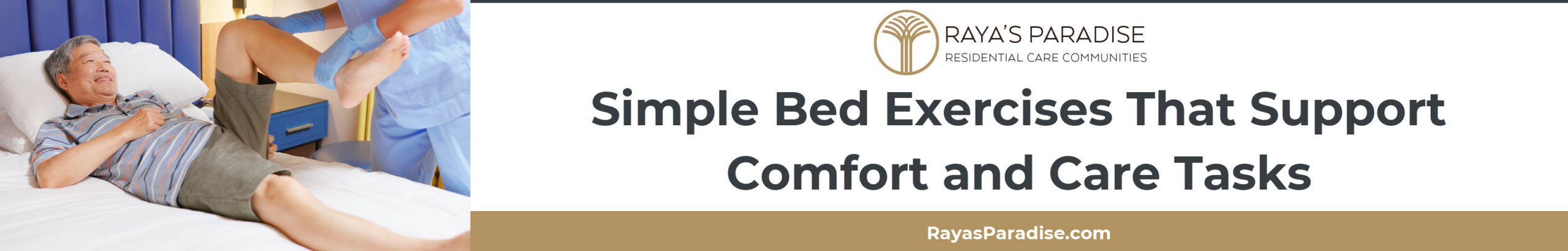 Gentle bed-based range of motion movements support comfort and reduce stiffness for a person with late-stage dementia.