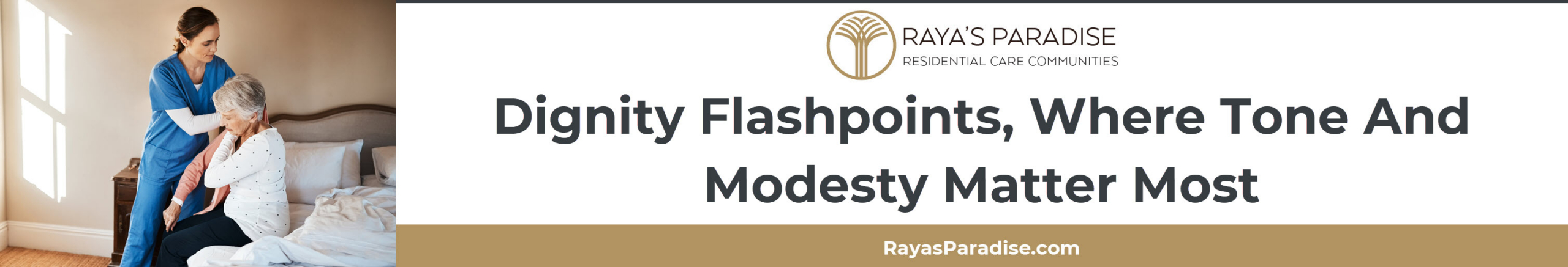 This section explains dignity-based approaches for bathing, toileting, dressing, eating, and grooming in dementia care.