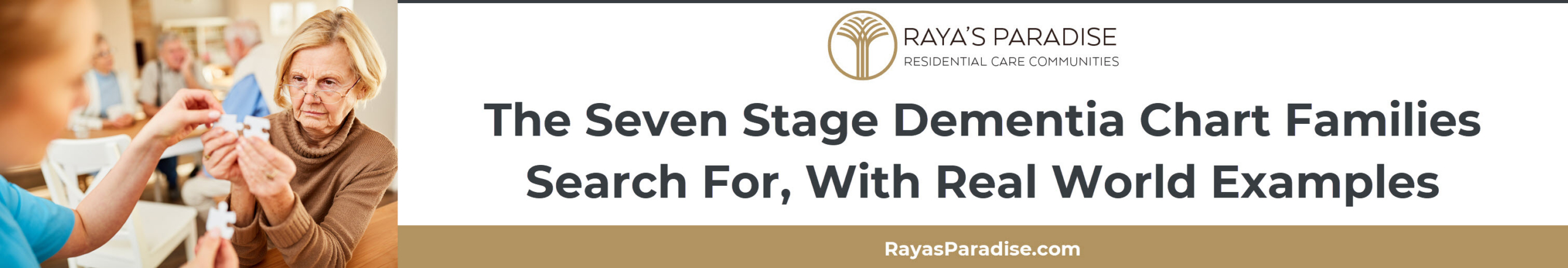 This section includes the seven GDS stages of dementia with typical symptoms and functional impacts families observe over time.