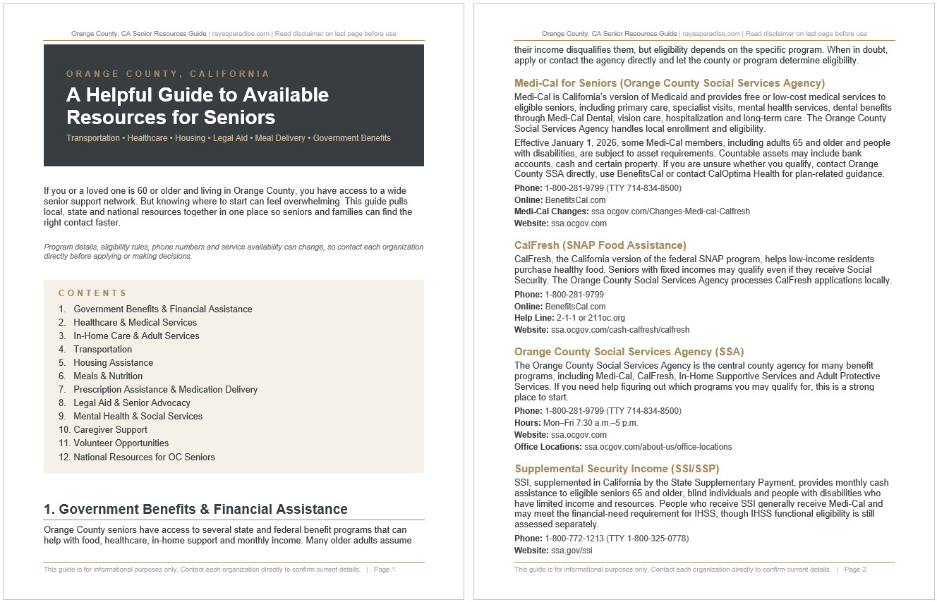 Senior Resources in Orange County, CA - Local Help and Services Guide
